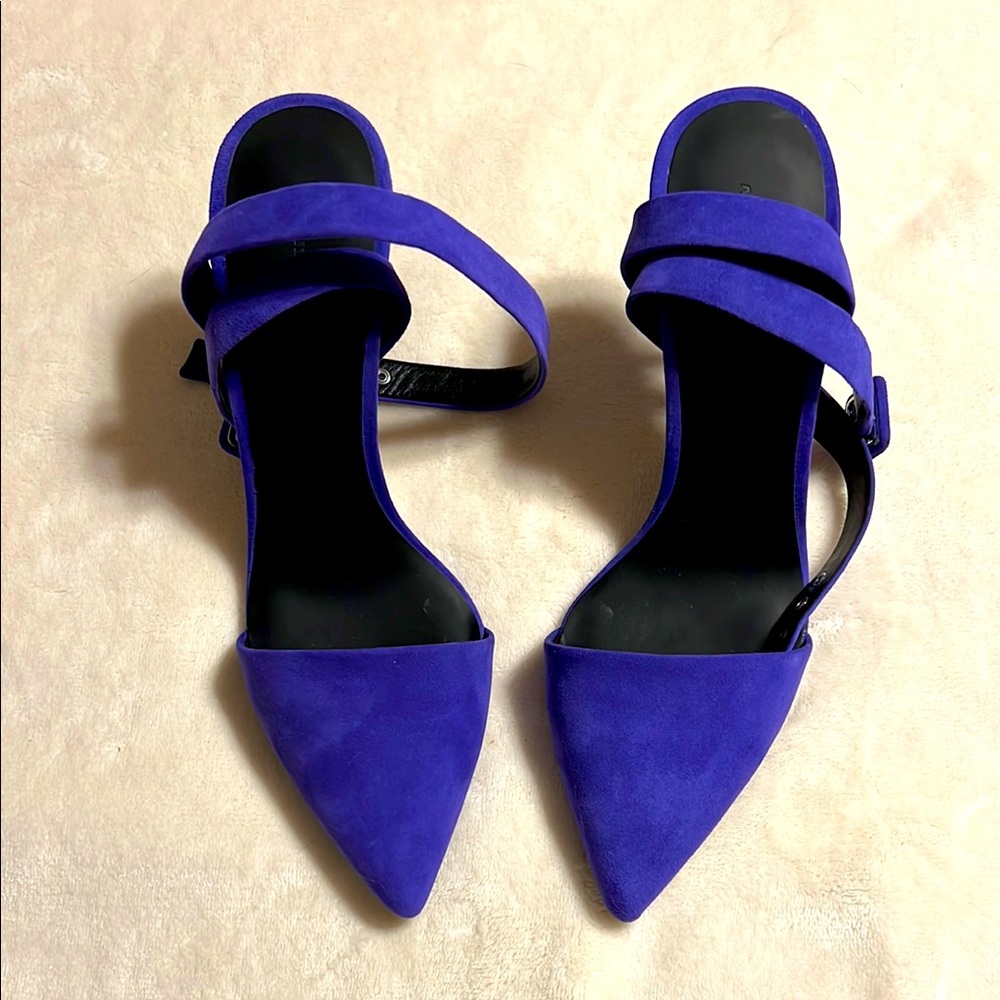 Alexander Wang. Elegant Suede Blue Women's Heels. Size 39.5/8.5 Made in Italy